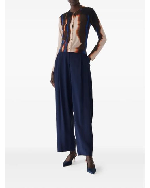 Jason Wu Blue Diffused Ombre Stripe Wool Cardigan