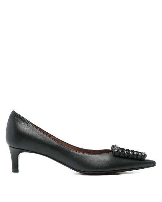 Roberto Festa Black Lolita Crystal-Embellished Pumps