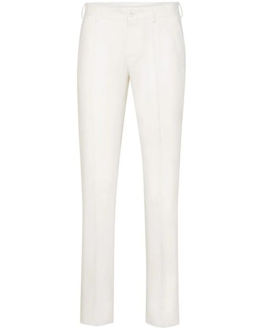 Philipp Plein White Linen Tailored Trousers for men