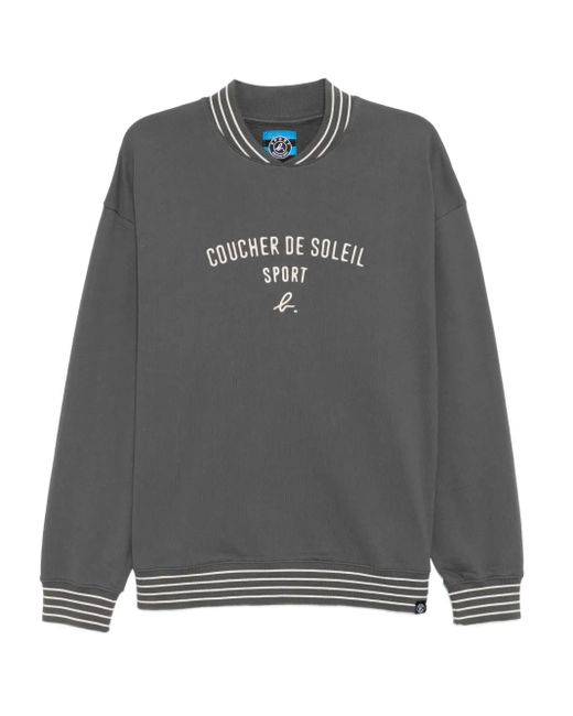 SPORT b. by agnès b. Gray Slogan-Embroidered Sweatshirt for men