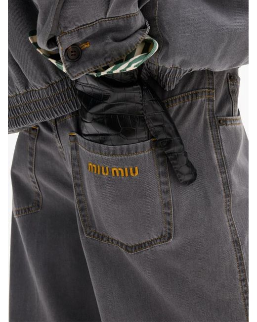 Miu Miu ワイドジーンズ Gray