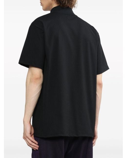 Needles Black Embroidered-motif T-shirt for men