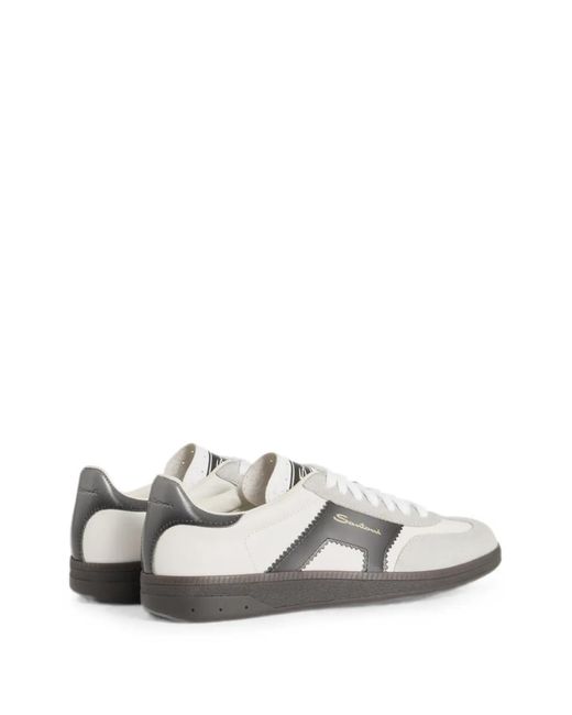 Santoni White Dbs Oly Sneakers