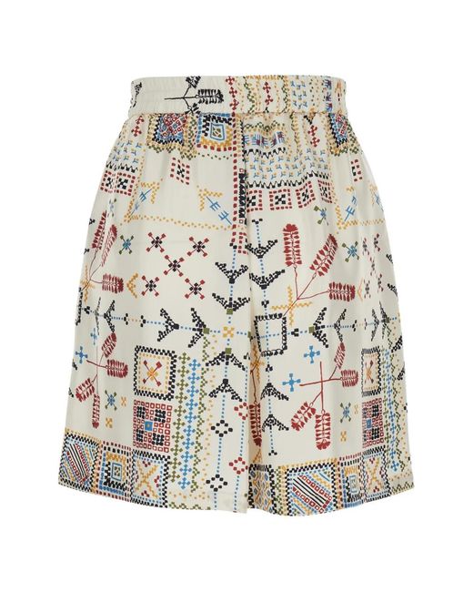Momoní White Side-Pockets Shorts