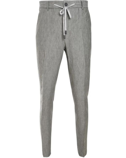 メンズ Peserico テーパードパンツ Gray