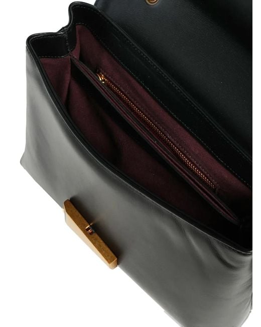 Roberto Festa Isolde Asymmetrische Schoudertas Met Ketting in het Black