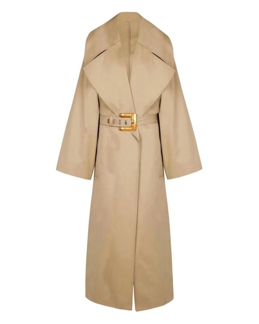 Balmain Natural Belted Trench Coat
