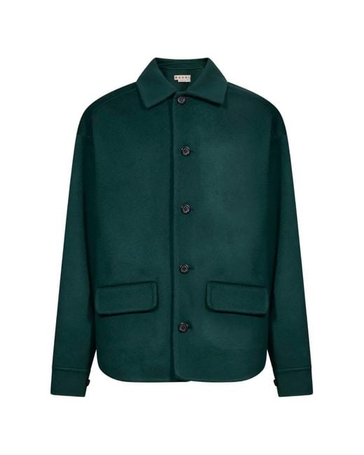 Marni Green Button-Up Shirt for men