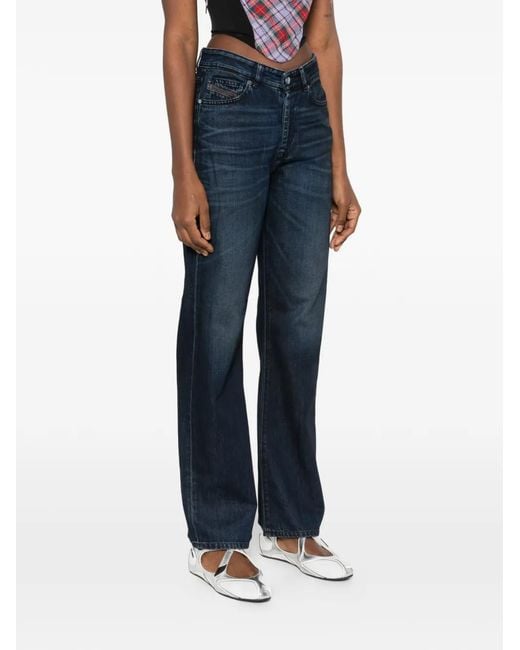 DIESEL Blue Button Jeans
