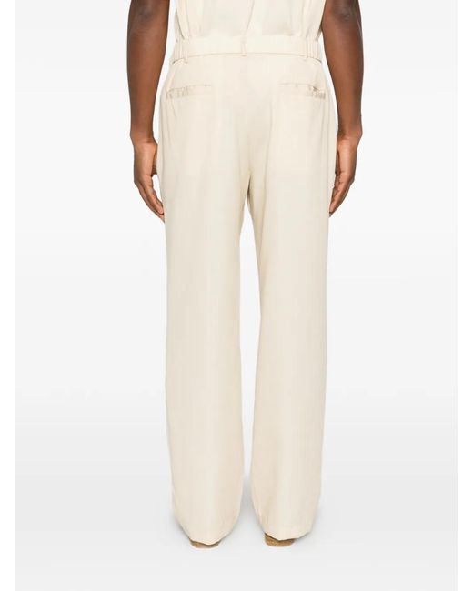 Imperial White Pantalon Droit À Design Plissé for men