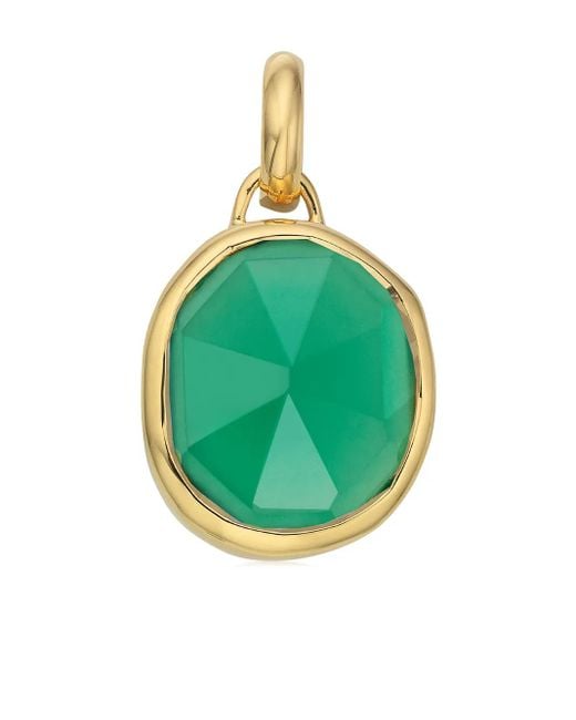 Monica Vinader Green Siren Medium Bezel Anhänger
