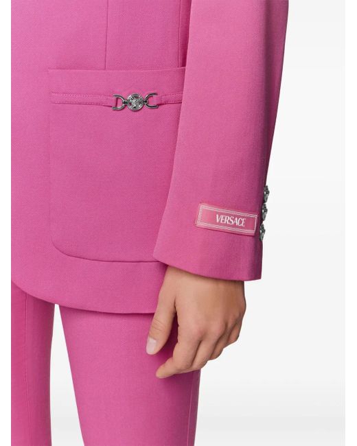 Versace Pink Underwater Barocco Boxy Blazer