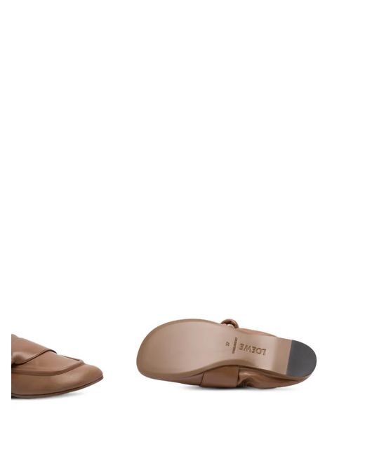 Loewe Brown Toggle Loafers