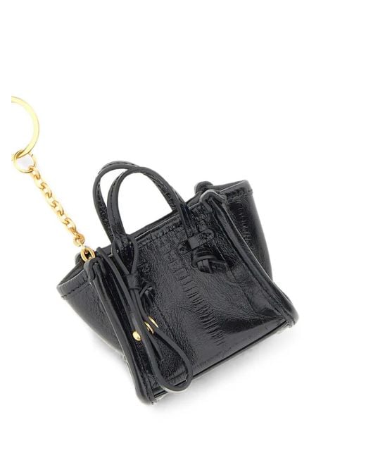 Gianni Chiarini Black Marcella Mini Bag Keyring