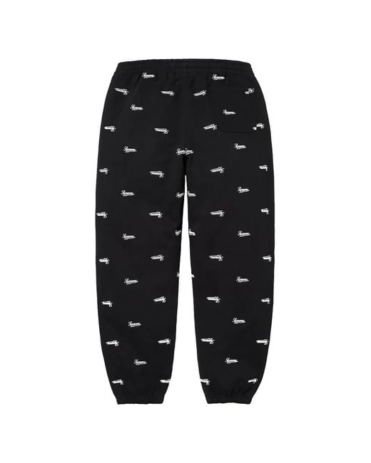 Supreme Black Pantalon De Jogging Repeat Script for men