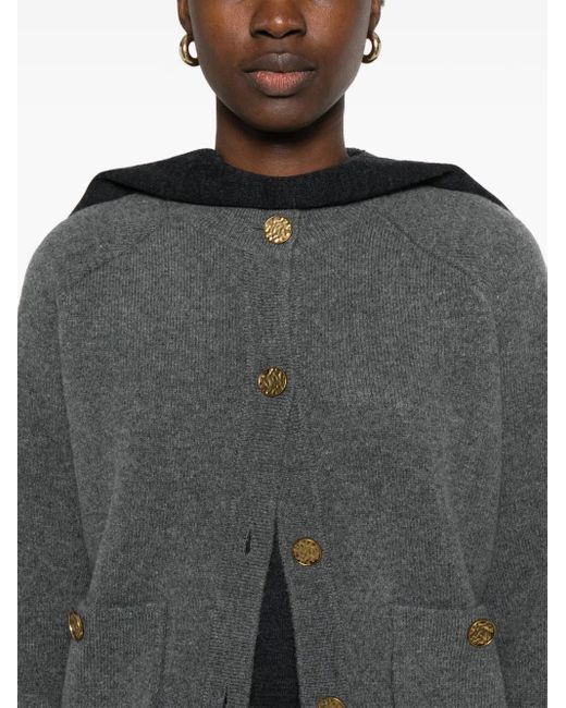 Totême Gray Wool Cardigan