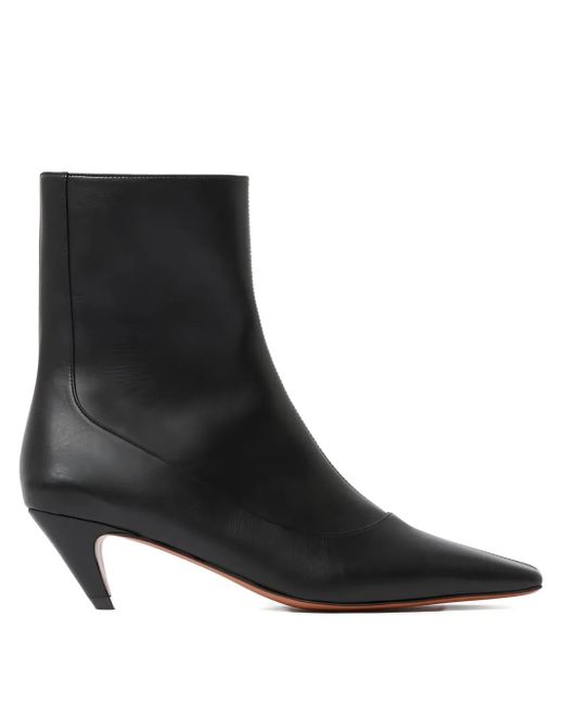 Stella McCartney Black Square-Toe Ankle Boots