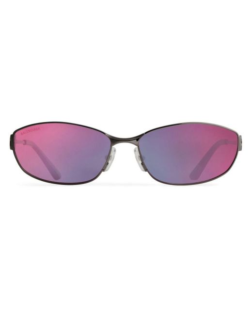 Balenciaga Purple Mercury Oval-frame Sunglasses