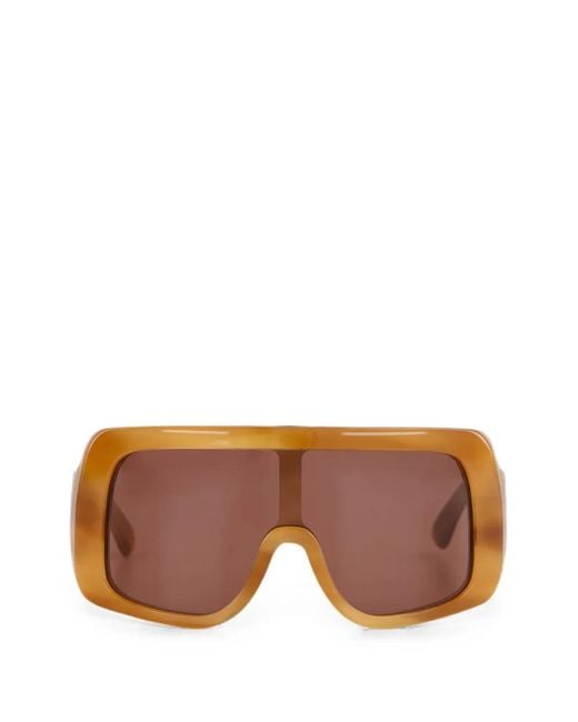 Emmanuelle Khanh Pink Freedom Shield-Frame Sunglasses