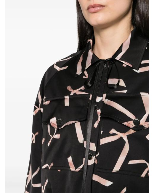 Pinko Black X Patrick Mcdowell Printed Bomber Jacket