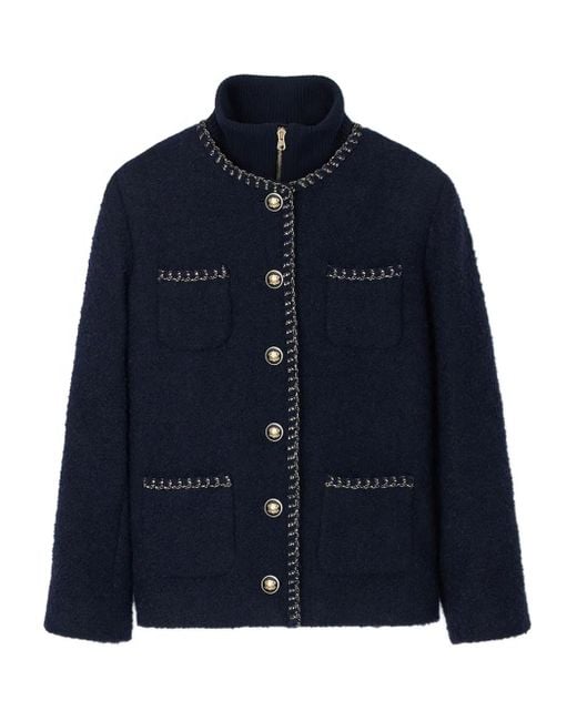 Sandro Blue Tweed Jacket