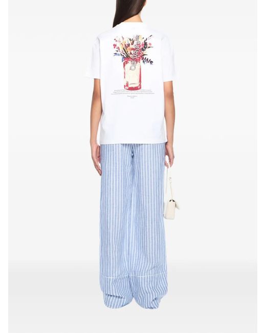 Off-White c/o Virgil Abloh Blue Striped Long Trousers