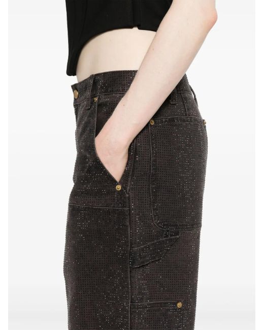 Alexander Wang Gray Crystal-Embellished Jeans