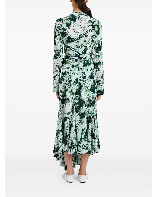 Proenza Schouler Green Adela Printed Blouse