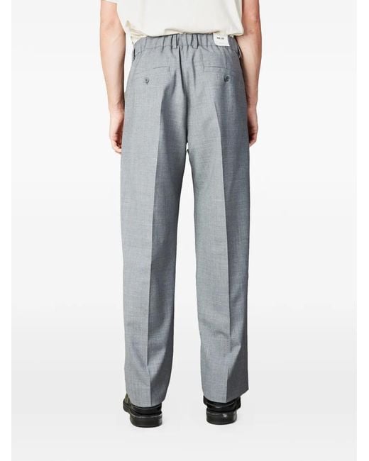 NN07 Gray Kay Pleated Trousers for men