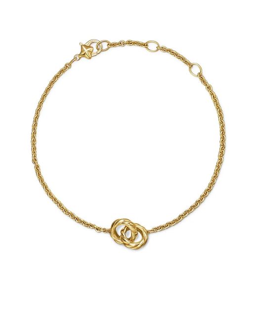 David Yurman White 18Kt Sculpted Cable Chain Bracelet (8Mm)