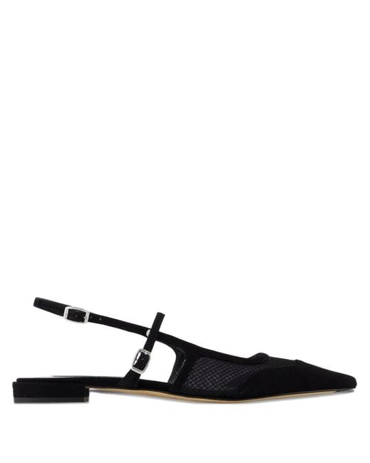 CAREL PARIS Black Maela Slingback Flat Pumps