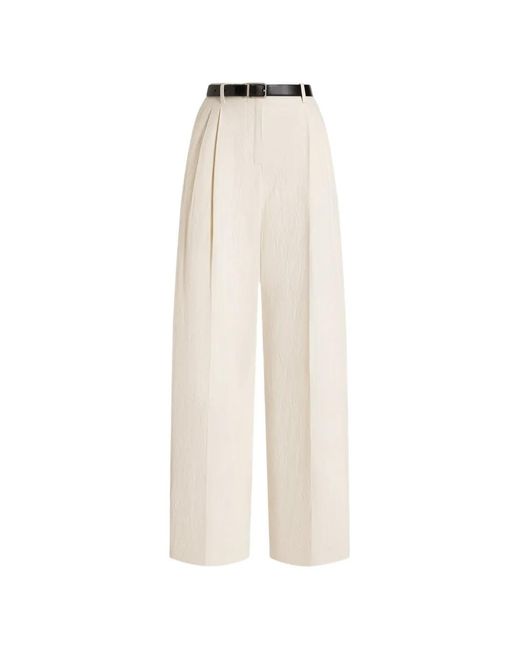 Dolce & Gabbana White Rustic Cotton And Linen Canvas Trousers
