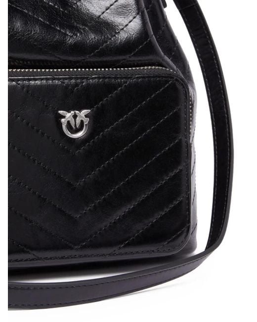 Pinko キルティング バケットバッグ Black