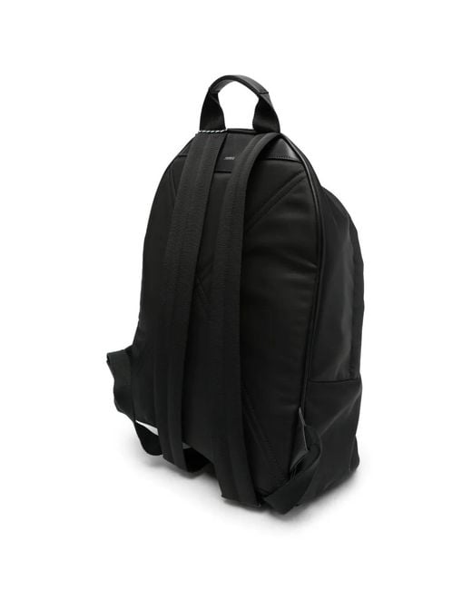 Amiri Black Logo-Patch Zip-Fastening Backpack for men