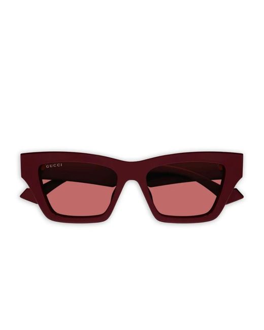 Gucci Red Double G Sunglasses