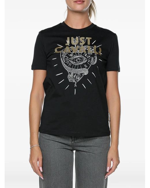 Just Cavalli Black Heart Tatoo T-Shirt