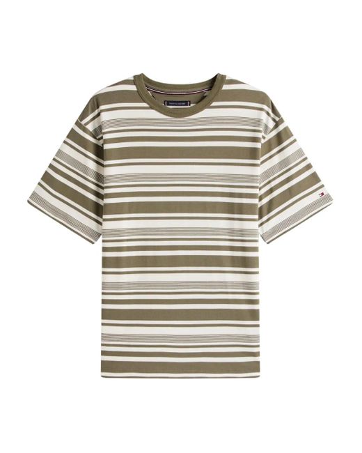 Tommy Hilfiger Gray Stripe Relaxed T-Shirt for men
