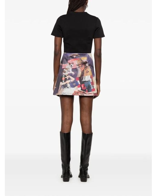 The Artistylist Black Graphic-Print A-Line Dress