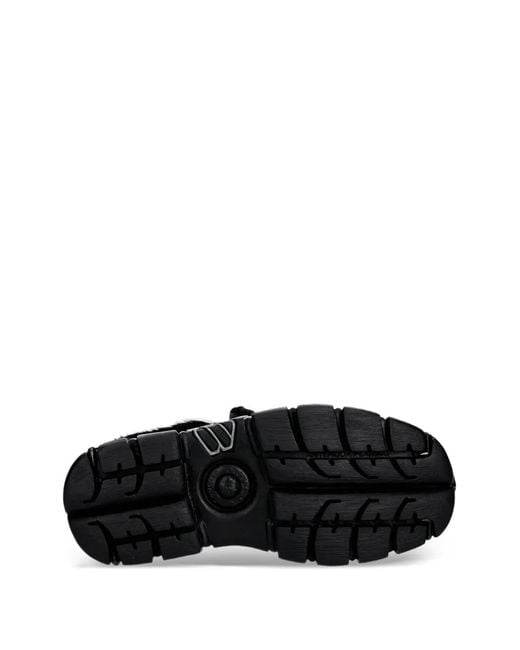 New Rock Black Fur Sneakers
