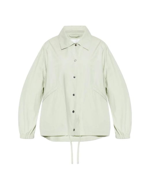 Jil Sander White Button-Up Cotton Jacket