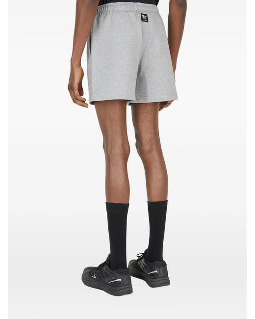 More Joy Gray Drawstring Logo Track Shorts