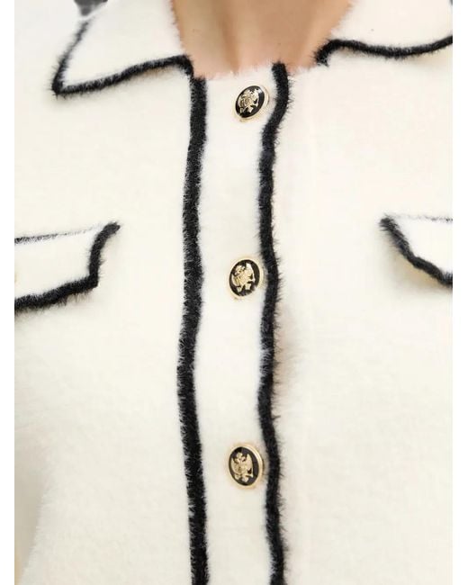 Morgan Natural Button Trim Cardigan