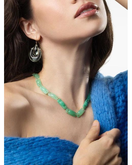Ten Thousand Things Green 18K Tiles Chrysoprase Necklace