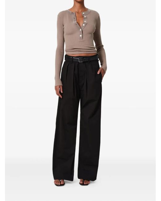 Citizens of Humanity Natural Varra Henley Button-Front Top