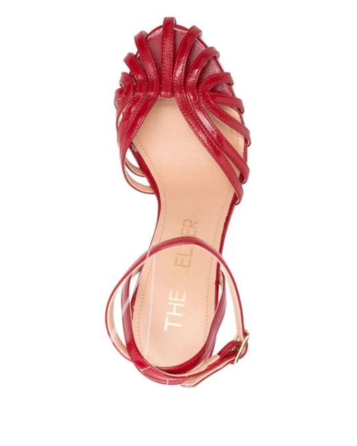 The Seller Red Ankle-Strap Stiletto Sandals