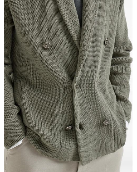Brunello Cucinelli Geribbeld Vest in het Green voor heren