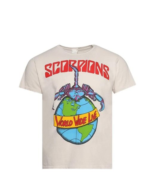 MadeWorn White Scorpions Short Sleeved T-Shirt for men