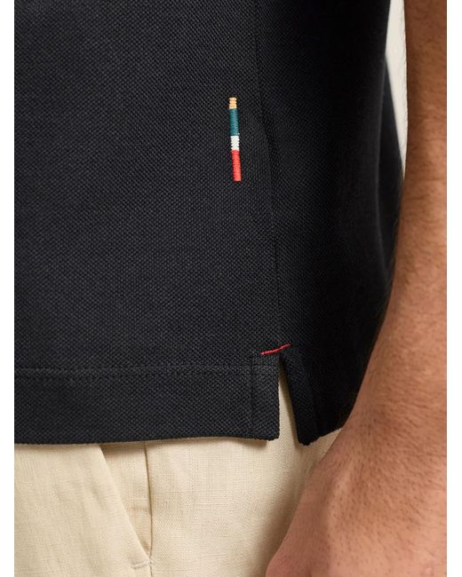 Orlebar Brown Black Bruno Pique Polo Shirt for men