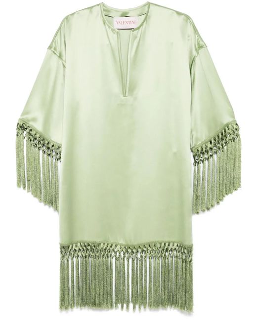 Valentino Garavani Green Cady Couture Mini Dress
