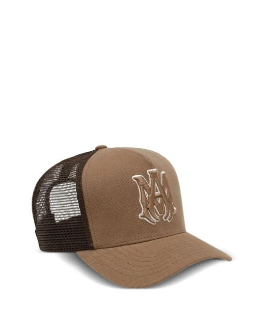 Amiri Brown Ma Outline Trucker Hat for men